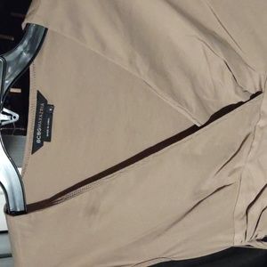 BcBG tie at waste and zip up side, size small sleeveless